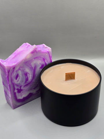 Lavender Hurdles and Candle