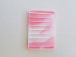 Pink and White Silicone Soap Dish