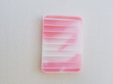 Pink and White Silicone Soap Dish